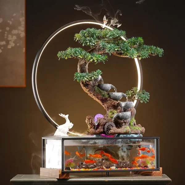 Flying Deer Circulating Water Home Decoration Fish Tank Ornaments - 图片 3