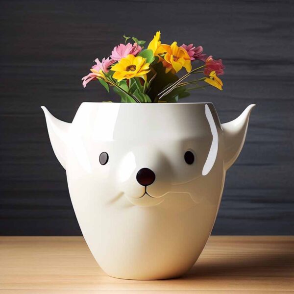 Creative ceramic smiley cute flowerpot