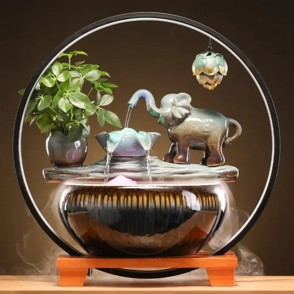 Elephant circulating water home decoration fish tank ornaments - 图片 2