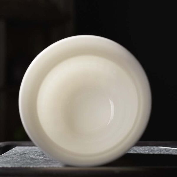 Mutton fat jade large ceramic tea cup white porcelain personal cup - 图片 3