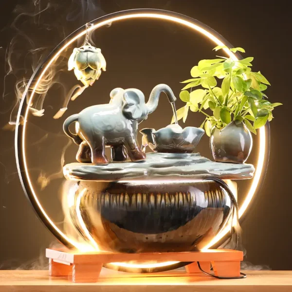 Elephant circulating water home decoration fish tank ornaments - 图片 3