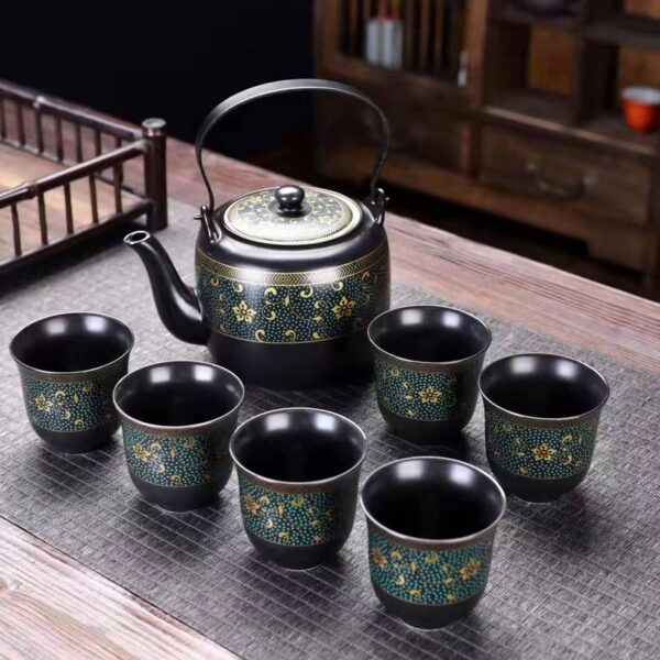 Large ceramic tea service set