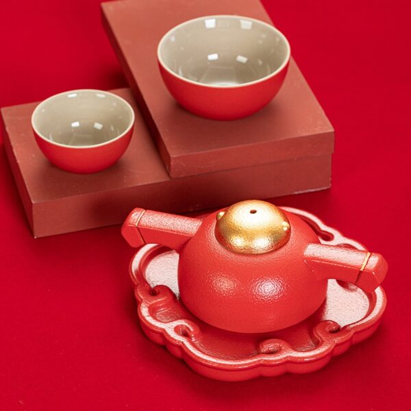 Creative porcelain God of Wealth Ceramic Tea Set - 图片 2