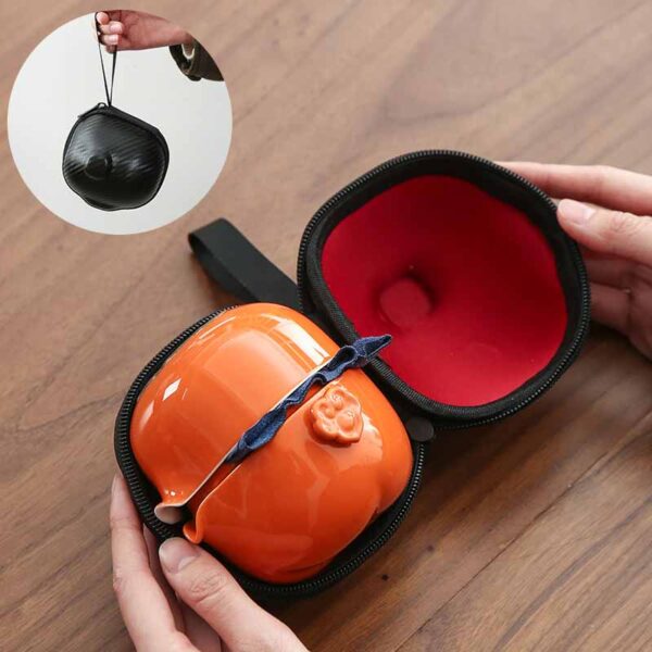 Creative Persimmon Outdoor Travel Tea Set - 图片 2